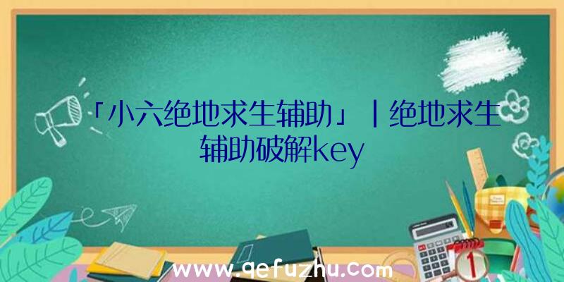 「小六绝地求生辅助」|绝地求生辅助破解key